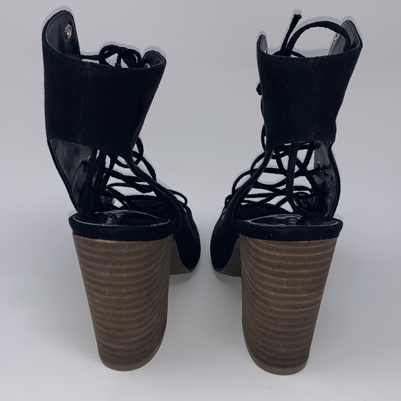 Carlos Santana Jolene Lace-Up Block Heel Sand 5 M - Picture 6 of 8